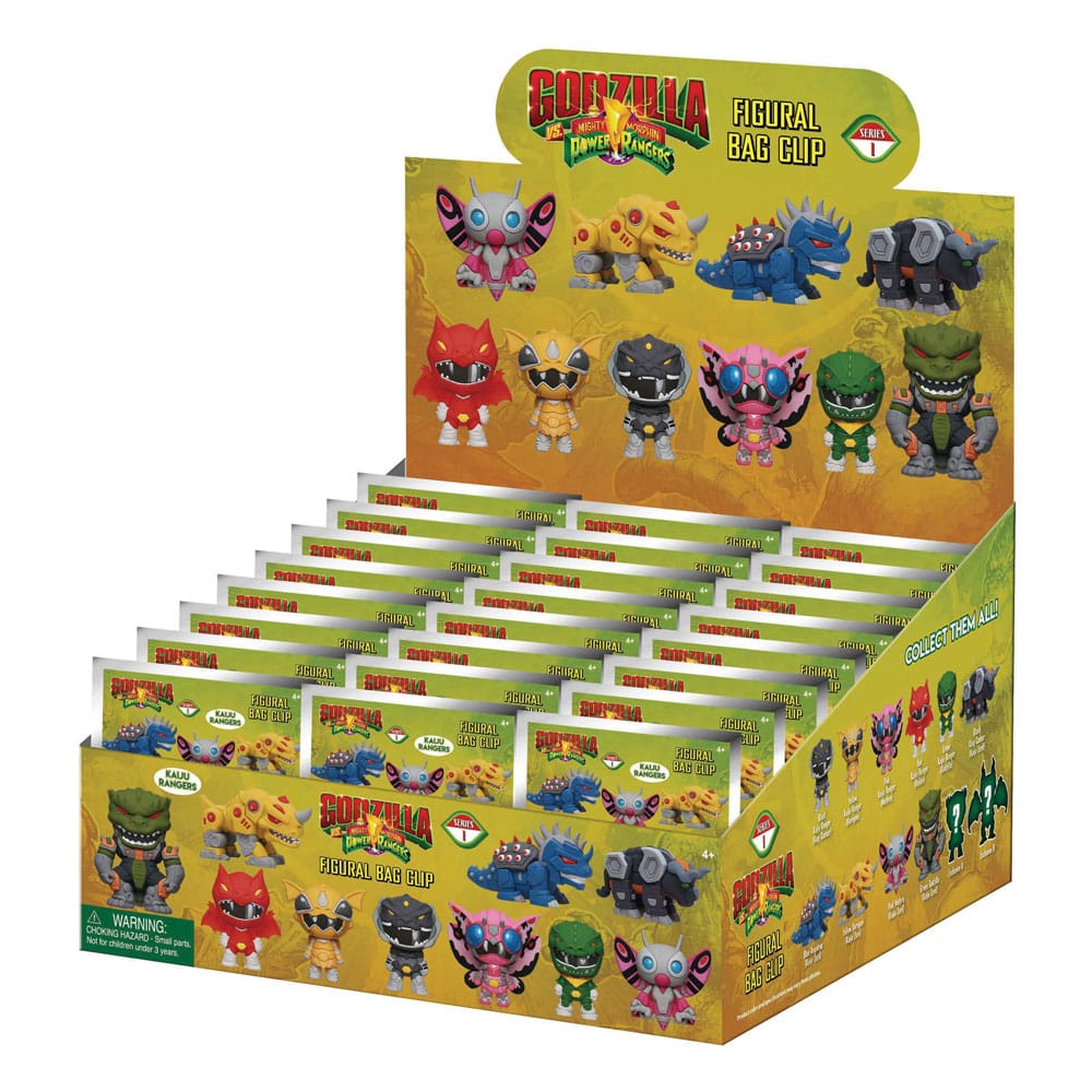 Godzilla vs. Power Rangers 3D PVC Bag Clips Series 1 Display (24)