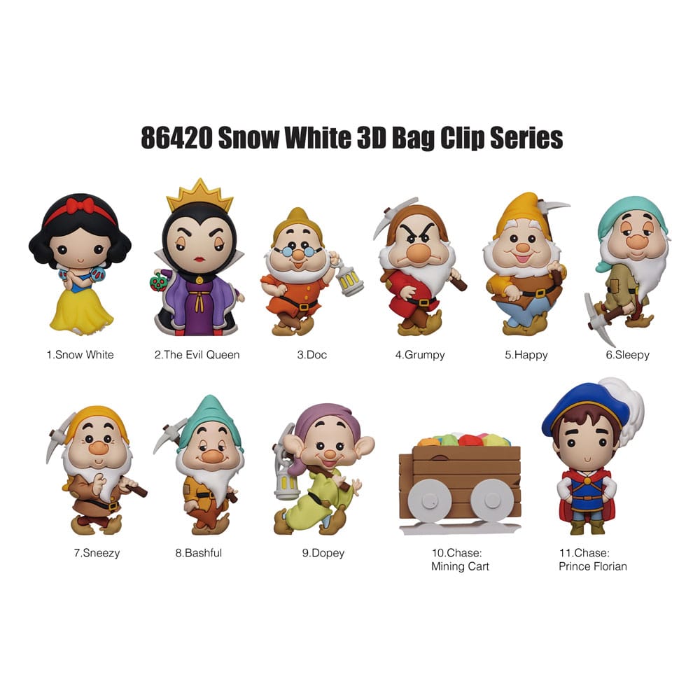 Snow White 3D PVC Bag Clips Classic Series 66 Display (24)