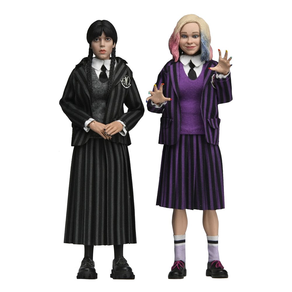 Wednesday Action Figures 2 Pack Wednesday Addams (Nevermore Uniform) and Enid 20 cm