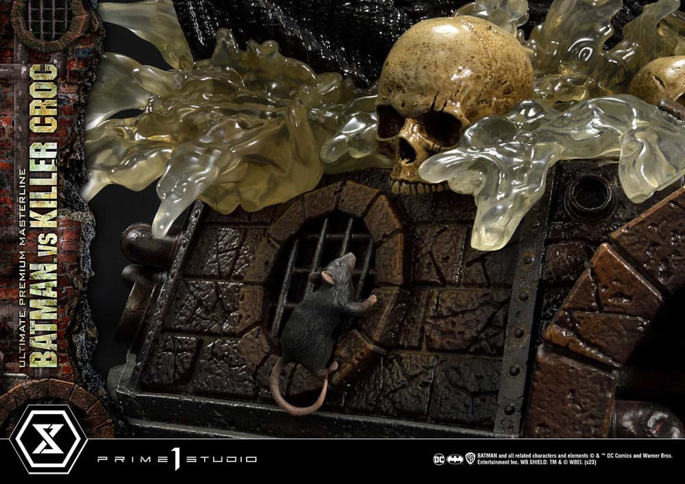 Batman Ultimate Premium Masterline Series Statue Batman Versus Killer Croc Deluxe Bonus Version 71 cm