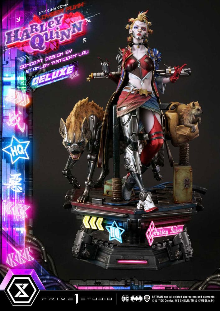 Batman Ultimate Premium Masterline Series Statue Cyberpunk Harley Quinn Deluxe Version 60 cm