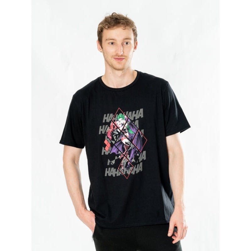 DC Comics T-Shirt Harley Quinn Joker Diamond Size S