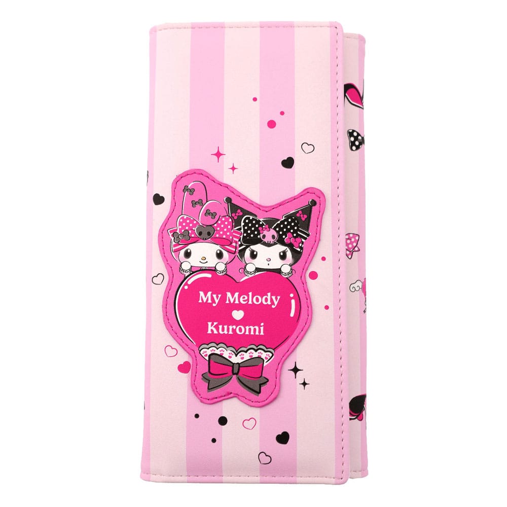 Sanrio Pink Black Party Series Coin Purse Kuromi & My Melody