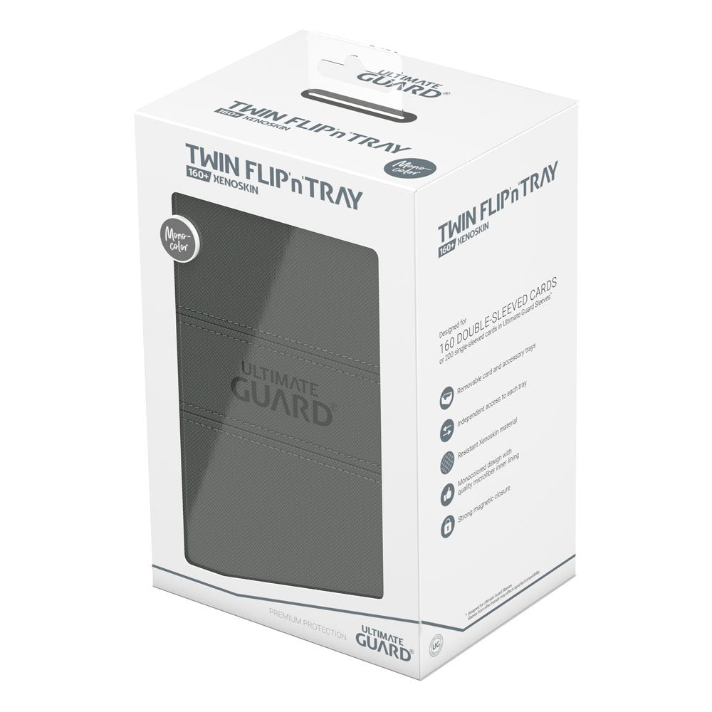 Ultimate Guard Twin Flip`n`Tray 160+ XenoSkin Monocolor Grey
