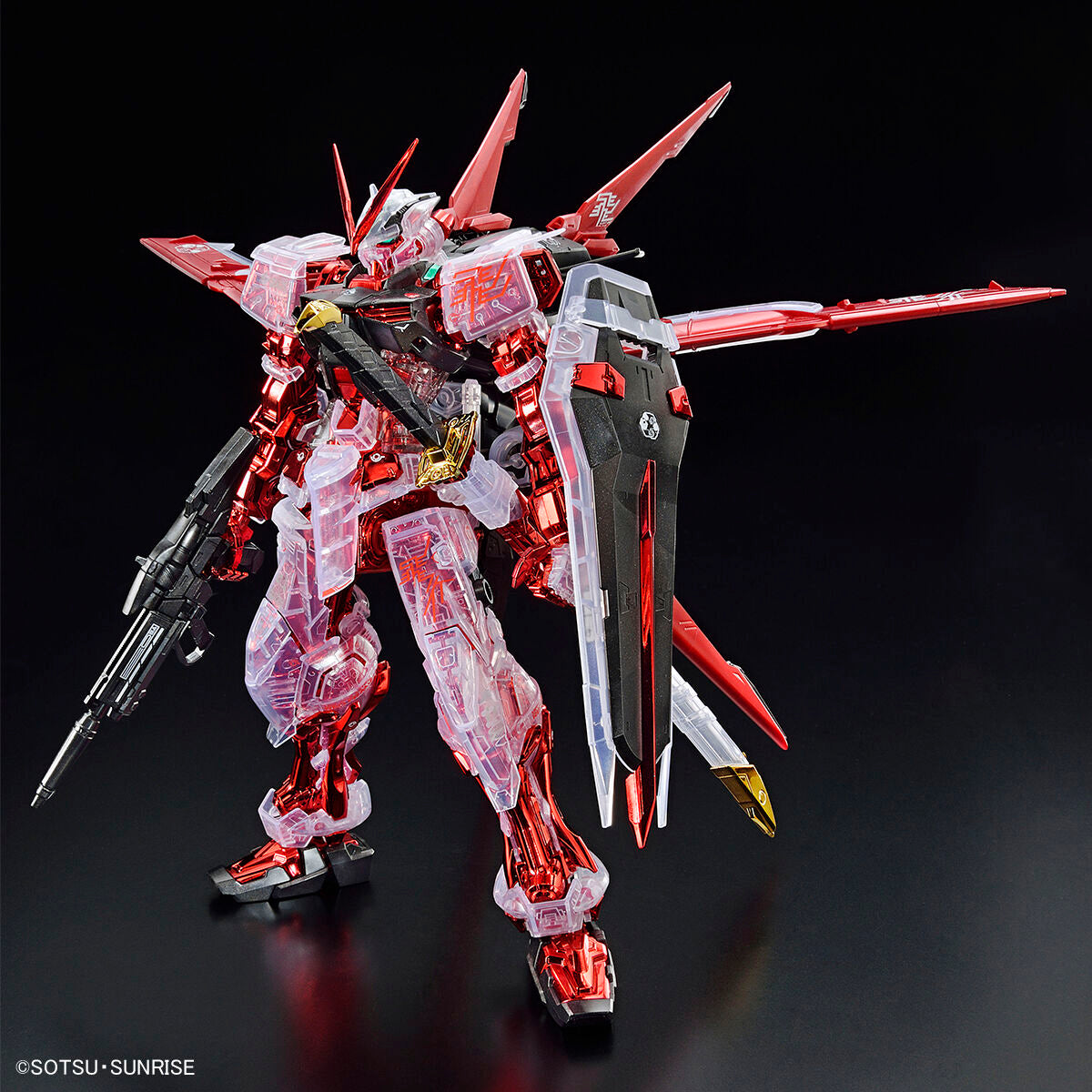 MG 1/100 Gundam Base Limited Gundam Astray Red Frame Flight Unit Plated Frame / Clear Color