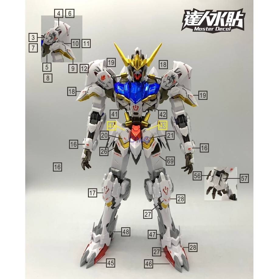 D.L Model Decal - UC63 - MG IBO Barbatos Daban version 1/100
