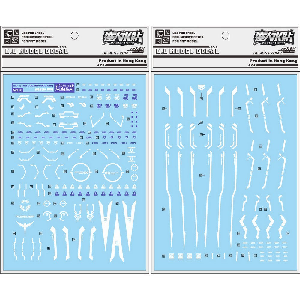 D.L Model Decal - GN16 - MG 00Q FULL SABER MB (DABAN 8822) / D822 MG 00Q FULL SABER MB BASE