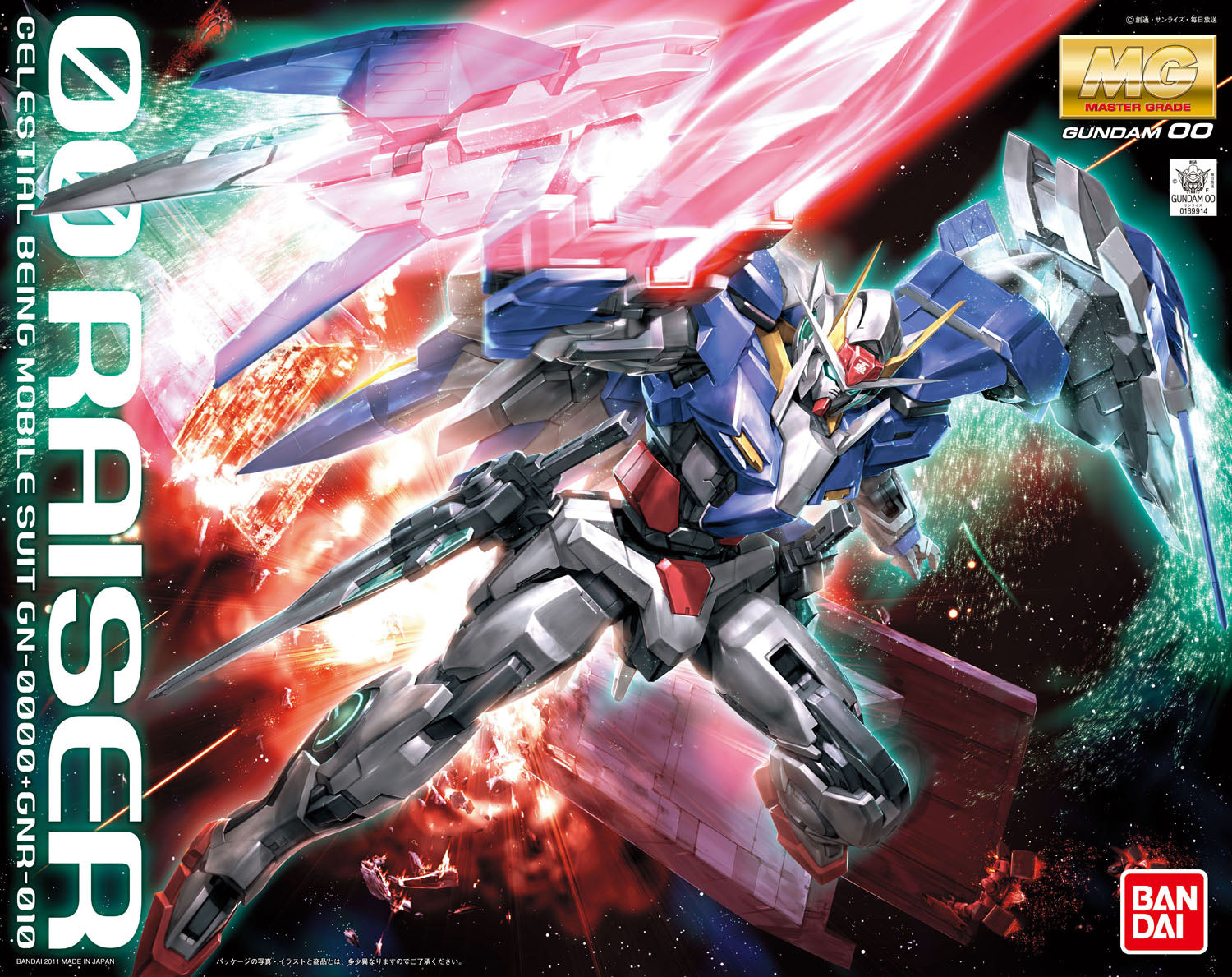 MG 00 Raiser Celestial Mobile Suit GN-0000+GNR-010 1/100