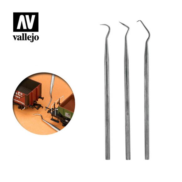 Vallejo Set of 3 Stainless Steel Probes - gundam-store.dk