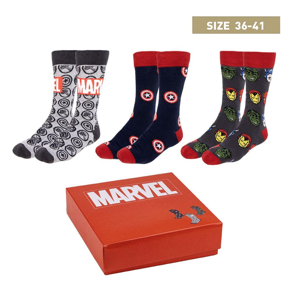 Marvel Socks 3-Pack Avangers 35-41