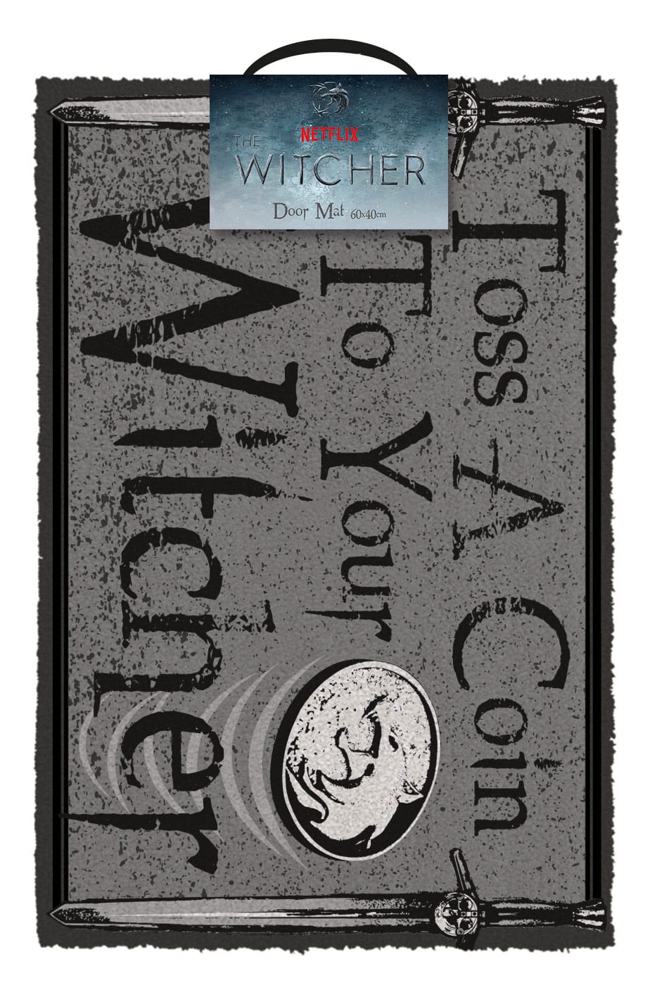 The Witcher Doormat Toss a Coin 40 x 60 cm