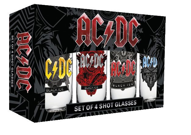 AC/DC Shotglass 4-Pack Black Ice