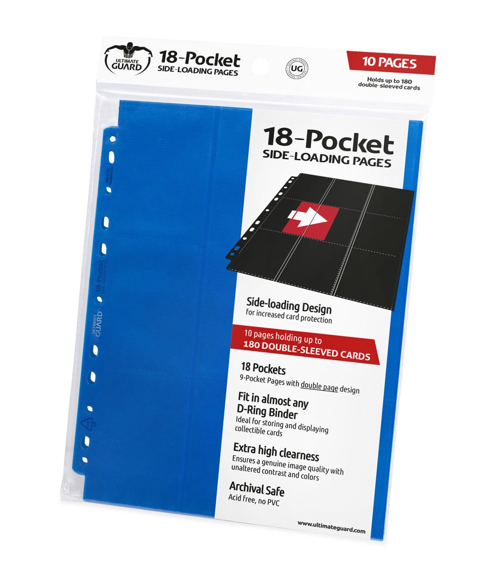 Ultimate Guard 18-Pocket Pages Side-Loading Blue (10)