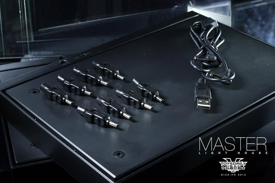 Master Light House Acrylic Display Case with Lighting for 1/6 Action Figures (black)