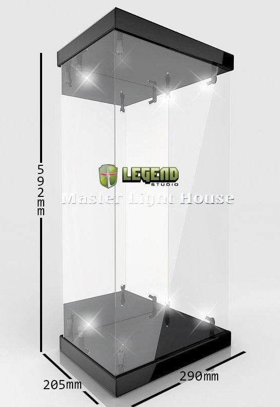 Master Light House Acrylic Display Case with Lighting for 1/4 Action Figures (black)