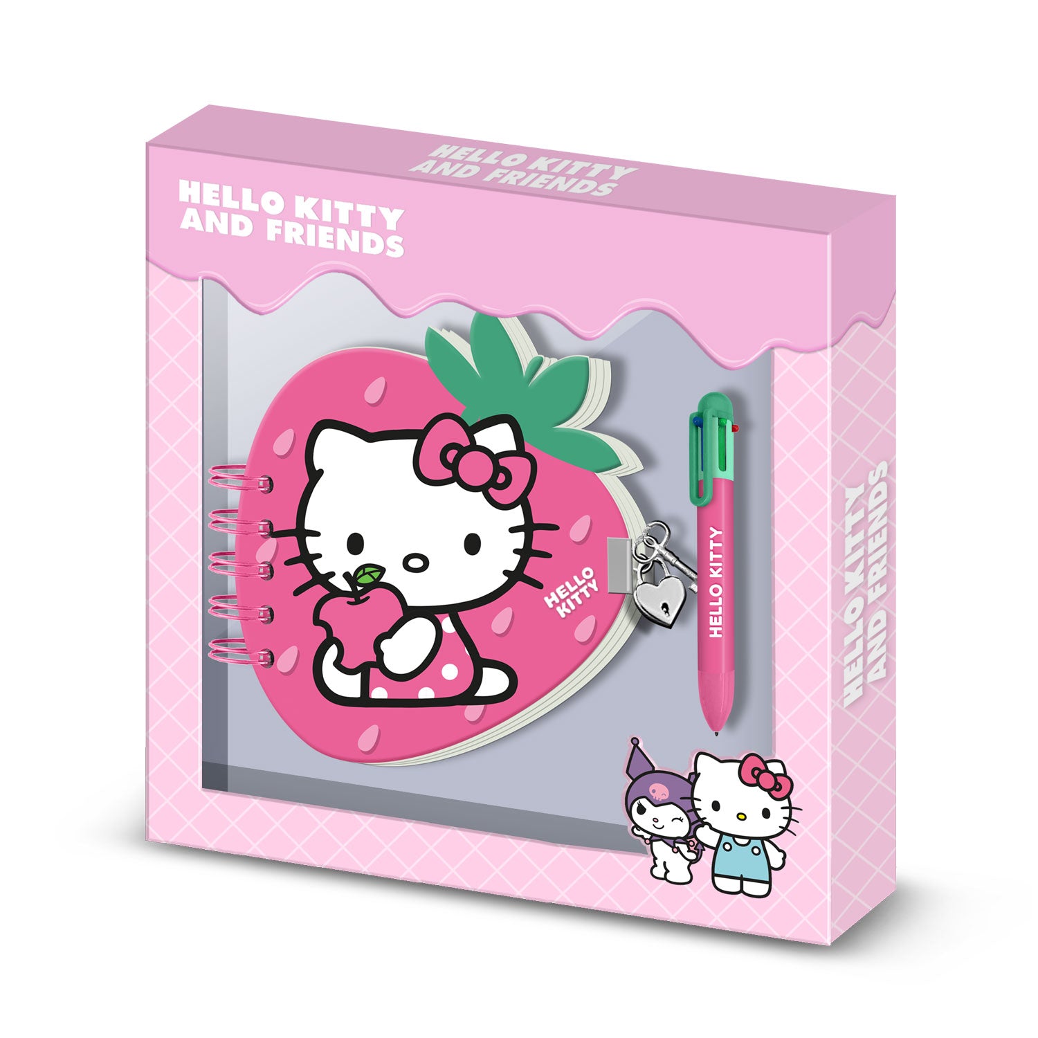 HELLO KITTY - Strawberry - Gift Box - Diary + Pen