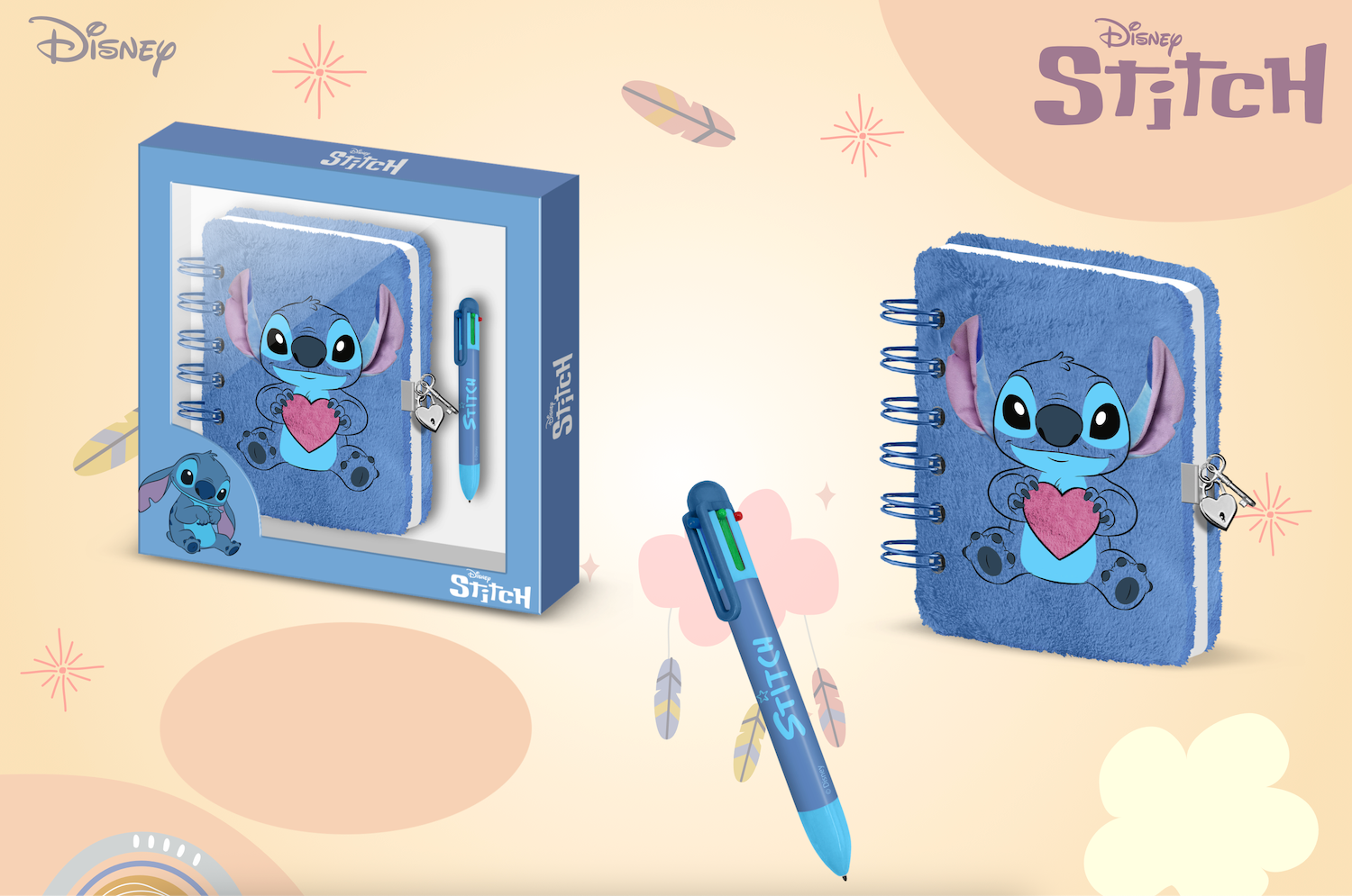 STITCH - Love - Gift Box - Fur Diary + Pen
