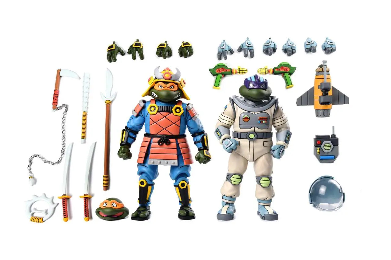 TMNT CARTOON SPACE ADVENTURE & SAMURAI TURTLES 2 PACK  AF