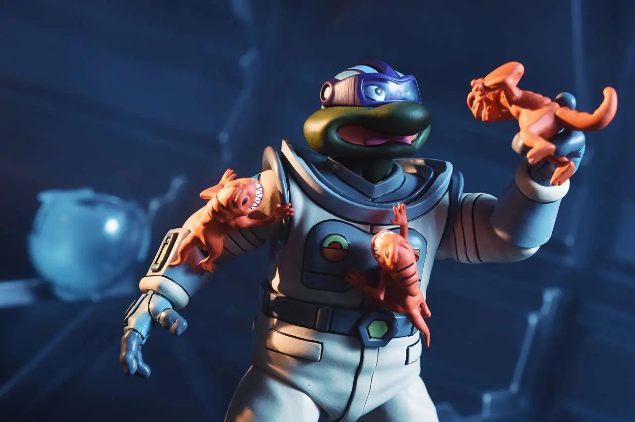 TMNT CARTOON SPACE ADVENTURE & SAMURAI TURTLES 2 PACK  AF