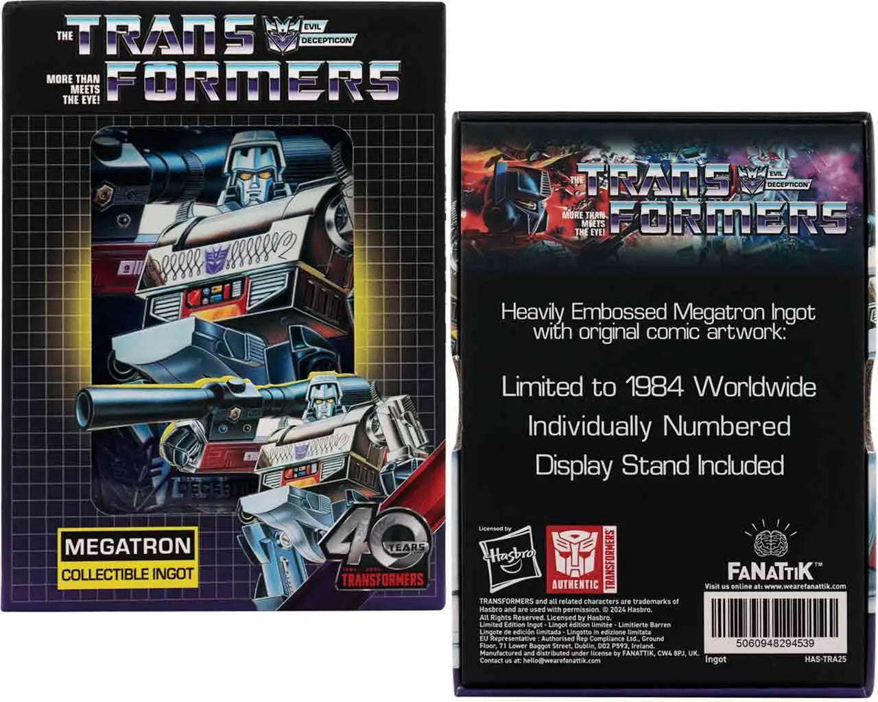 TRANSFORMERS - 40TH ANNIVERSARY - DECEPTICONS INGOT