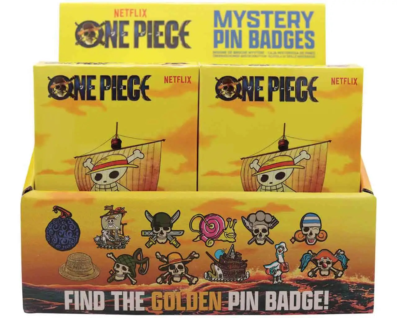 ONE PIECE - MYSTERY PIN BADGE - DISPLAY OF 12 BLIND BOXES