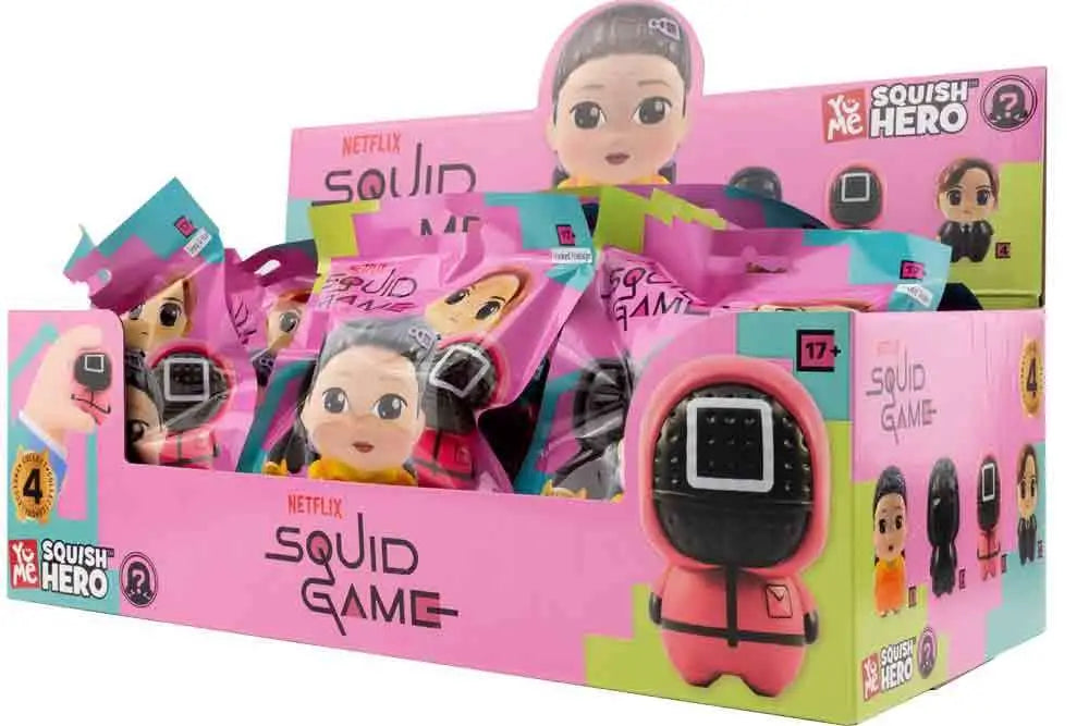 SQUID GAME - FOAM SQUISHY - BLIND BAGS COUNTER DISPLAY (12 UNITS)