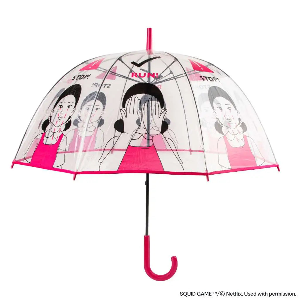 SQUID GAME STOP RUN TRANSPARENT UMBRELLA