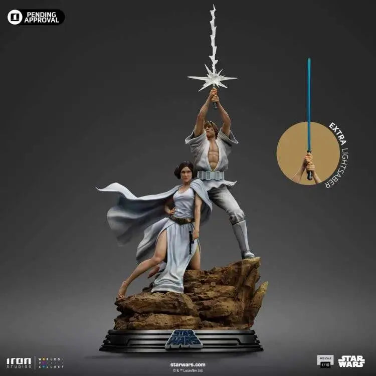STAR WARS LUKE AND LEIA DLX 1/10 STATUE
