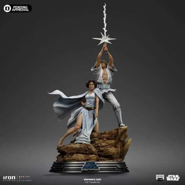 STAR WARS LUKE AND LEIA DLX 1/10 STATUE