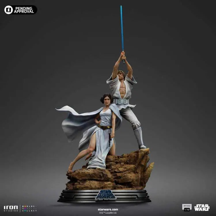 STAR WARS LUKE AND LEIA DLX 1/10 STATUE