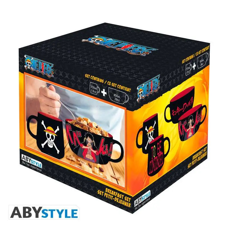 ONE PIECE LUFFY BREAKFAST SET MUG & BOWL