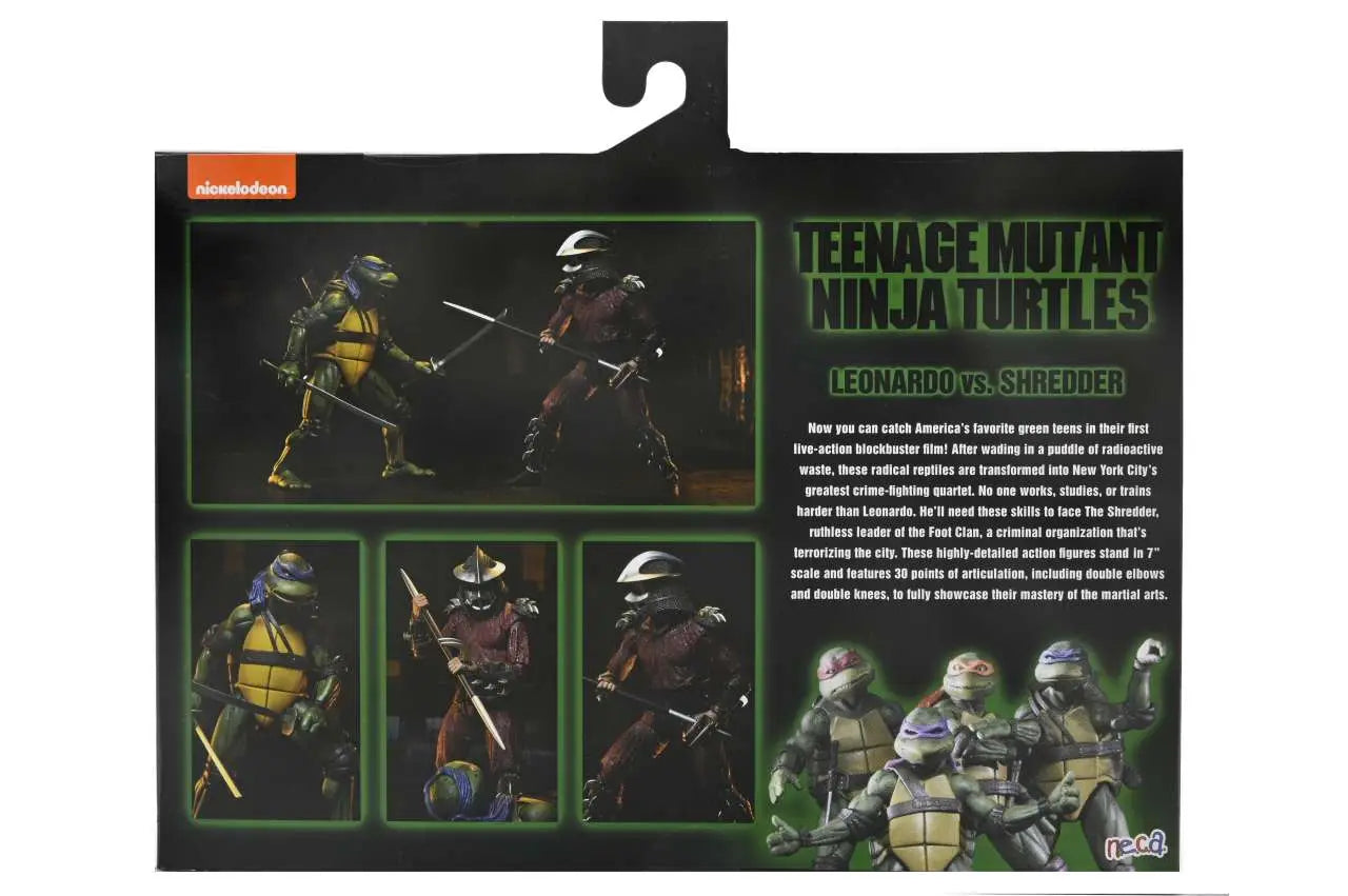 TMNT 1990 ROOF TOP BATTLE SHREDDER VS LEO 2-PACK AF