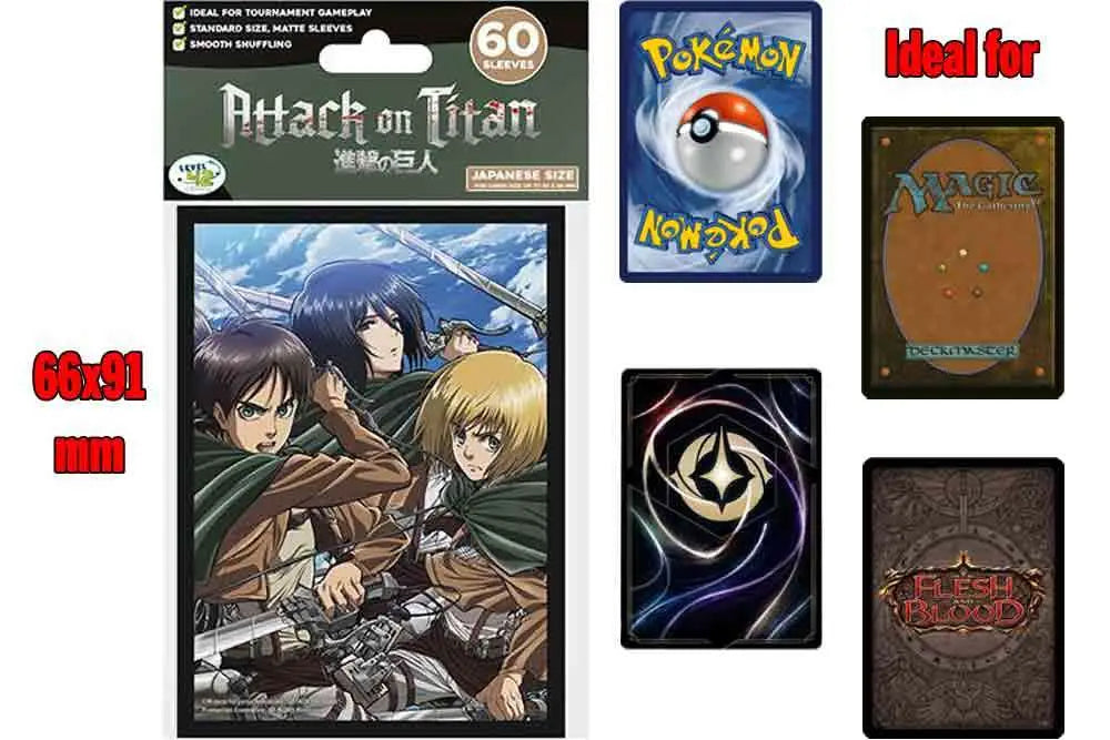 ATTACK ON TITAN PROTECTIVE SLEEVES BATTLE TRIO