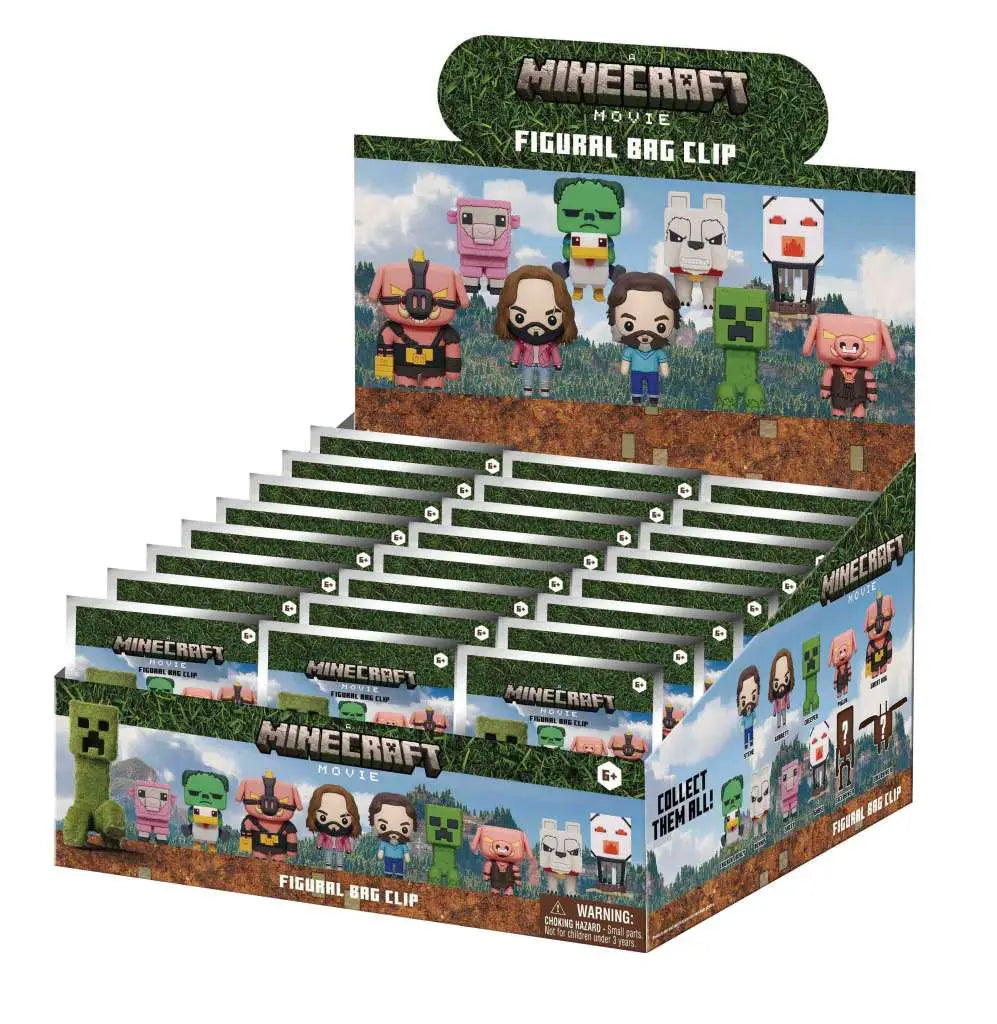 MINECRAFT MOVIE S.1 3D BAG CLIP BLIND BOX DISPLAY (24)
