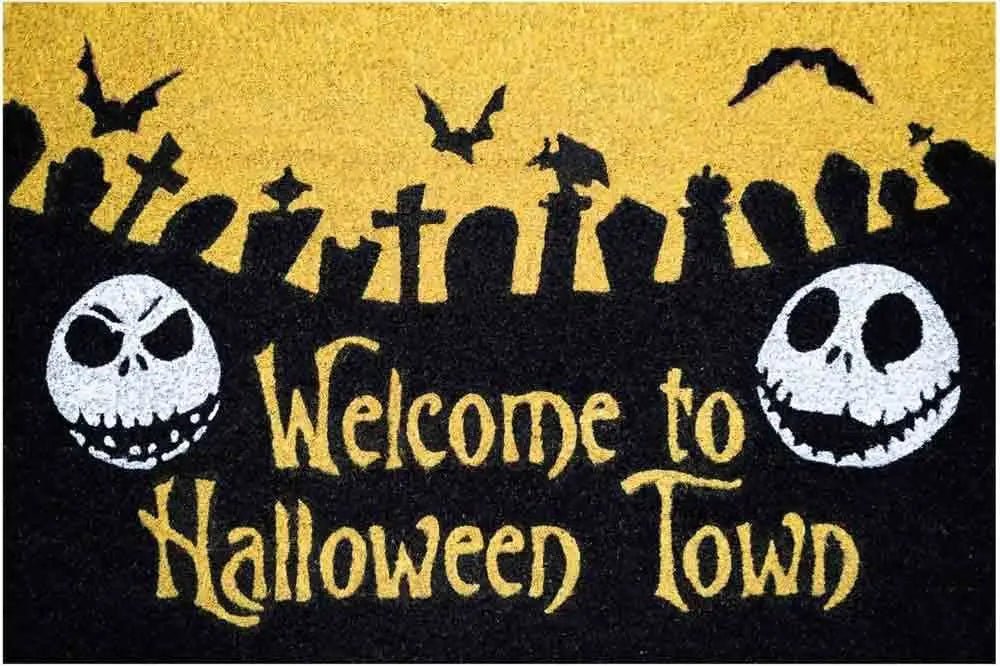 THE NIGHTMARE BEFORE CHRISTMAS HALLOWEEN TOWN DOORMAT