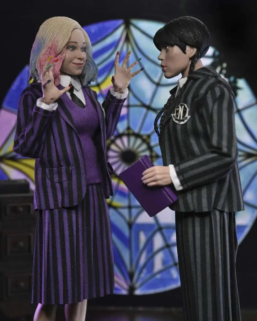 WEDNESDAY ENID & WEDNESDAY NEVERMORE UNIFORM 2-PACK CLOTHED AF