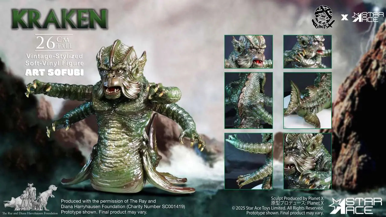 RAY HARRYHAUSEN KRAKEN VINTAGE-STYLED SOFT-VINYL STATUE