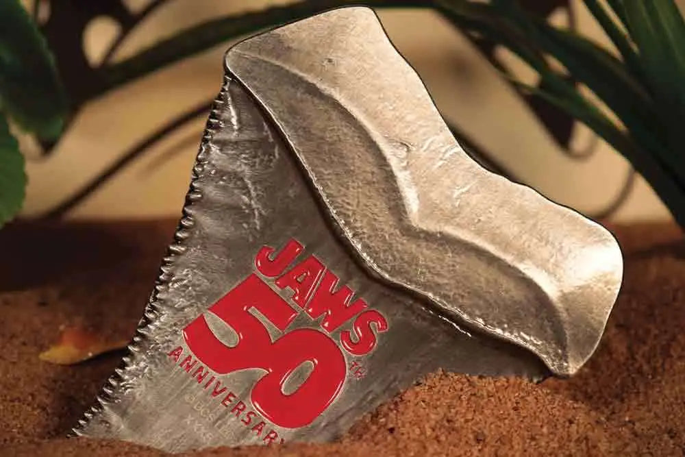 JAWS 50TH ANNIVERSARY SHARK TOOTH MEDALLION