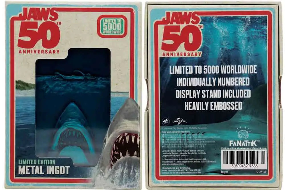 JAWS 50TH ANNIVERSARY MOVIE POSTER INGOT