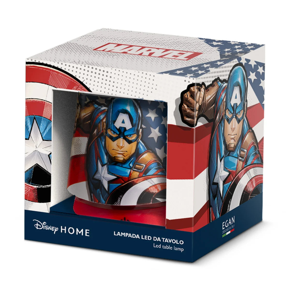 CAPTAIN AMERICA - Rechargeable Table LED Lamp - 11cm