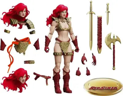RED SONJA LIMITED GOLD AND RED EPIC HACKS FIGURE