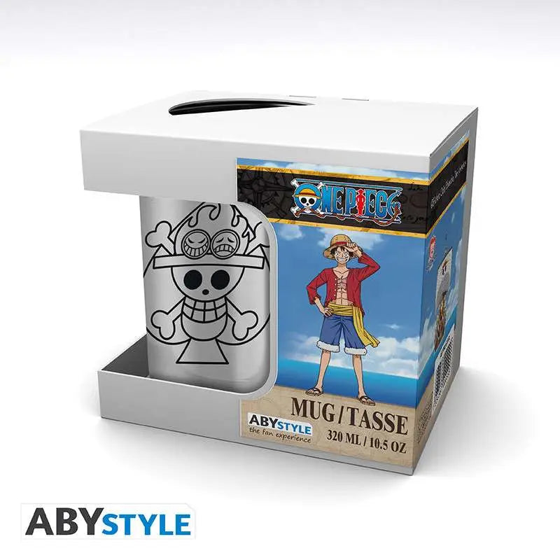 ONE PIECE ACE & SKULL MUG CARABINER