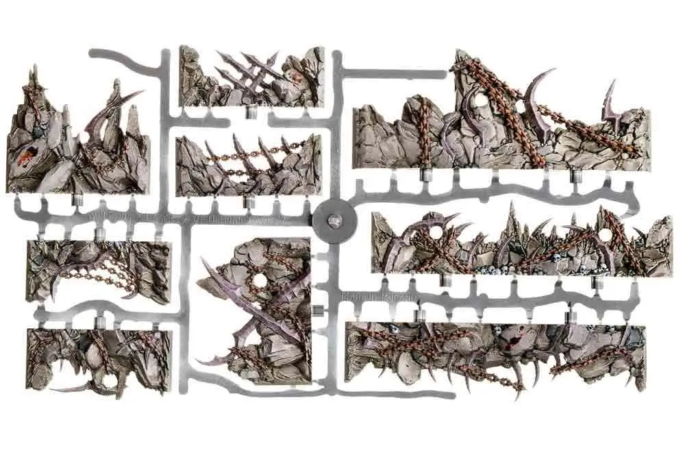 DUNGEONS & LASERS DEMONIC CAVES PRISMACAST PRE-PAINTED TERRAINS