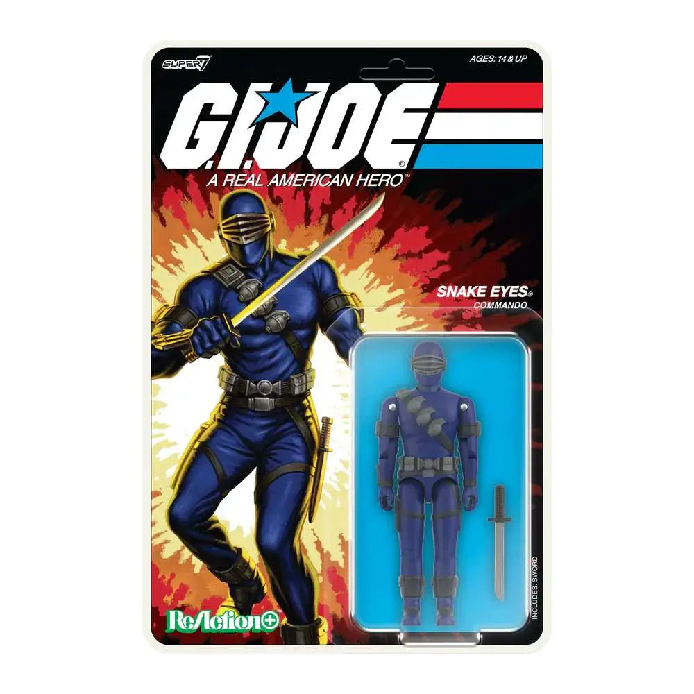 G.I. JOE W03 SNAKE EYES (CARTOON) REACTION+ FIGURE