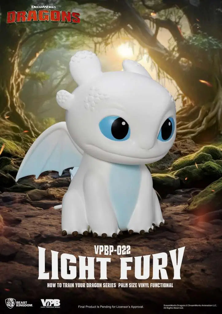HOW TRAIN YOUR DRAGON LIGHT FURY PALM SIZE VINYL BANK