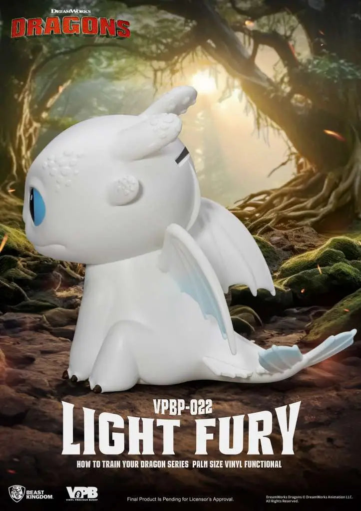 HOW TRAIN YOUR DRAGON LIGHT FURY PALM SIZE VINYL BANK