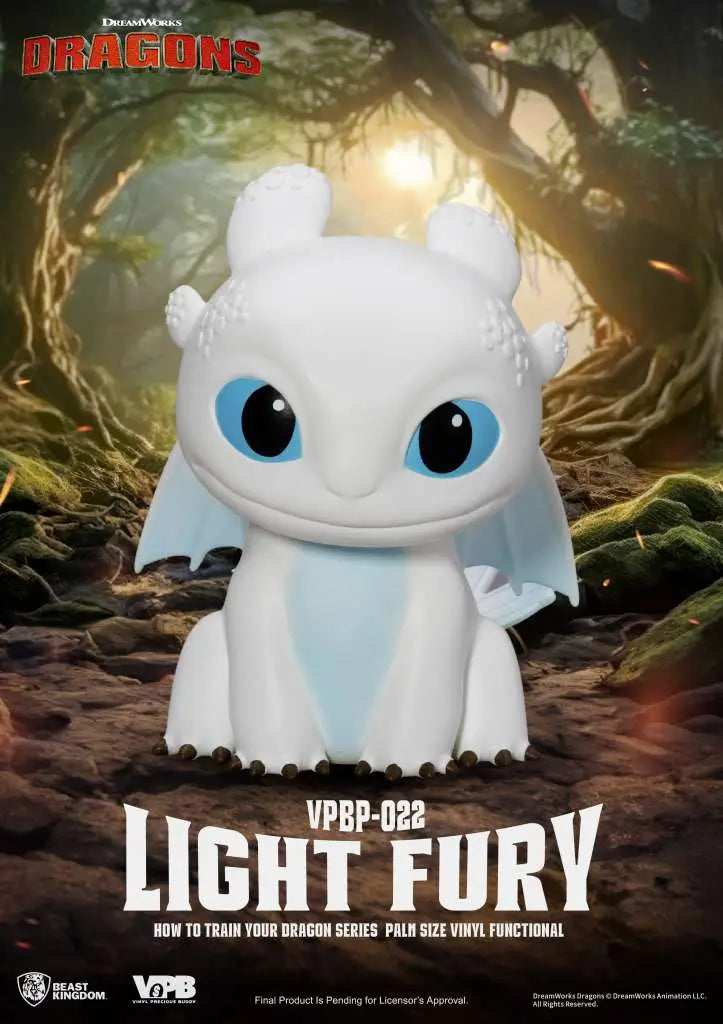 HOW TRAIN YOUR DRAGON LIGHT FURY PALM SIZE VINYL BANK