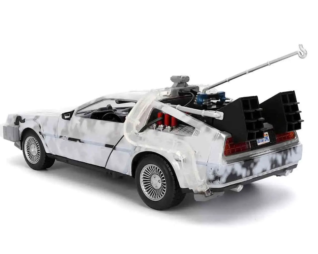BACK TO THE FUTURE PART I - 1982 DE LOREAN DMC 12 WITH FROST EFFECT - 1:24 DIE-CAST MODEL LIMITED EDITION