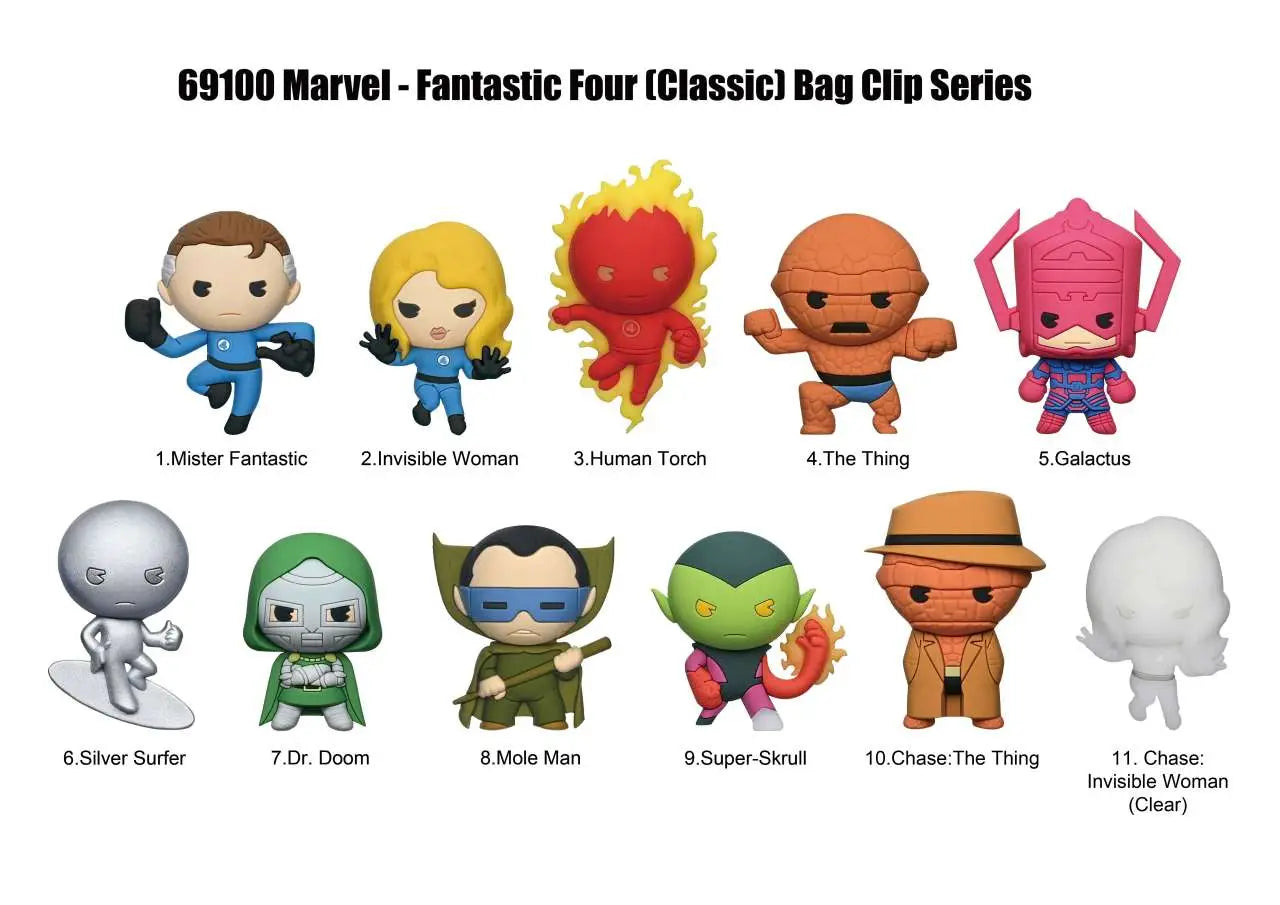 FANTASTIC FOUR CLASSIC BAG CLIP BLIND BOX DISPLAY (24)
