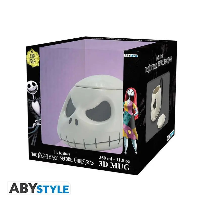 THE NIGHTMARE BEFORE CHRISTMAS JACK GLOW IN THE DARK LIGHT 3D MUG